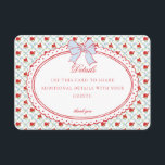 Tarjeta De Recepción Red & Blue Vintage Fancy Floral Detail Card Invite<br><div class="desc">A charming blend of vintage elegance and playful femininity, this party decor collection features soft preppy florals paired with delicate coquette bows. Designed to feel timeless yet fresh, each piece brings a sweet, polished touch to your celebration. ★ Let me help you plan your next party! ★ If you need...</div>