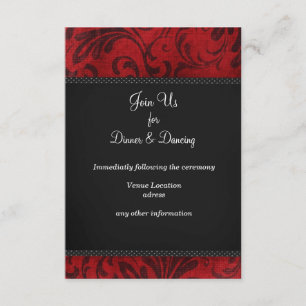 Tarjeta de recepción Red Flourish