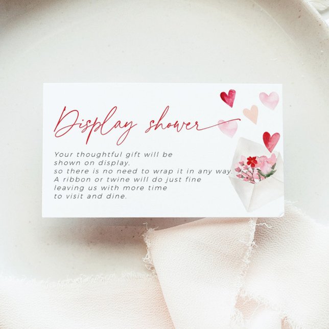 Tarjeta De Recepción Red Hearts Post Valentine Display Shower Bridal (Subido por el creador)
