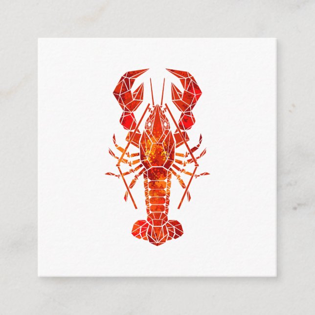 Tarjeta De Recepción Red polygonal lobster (Anverso)