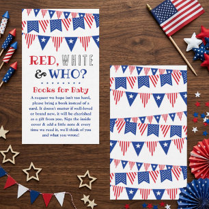Tarjeta De Recepción Red, White & ¿Quién? Fiesta de Revelación de Géner