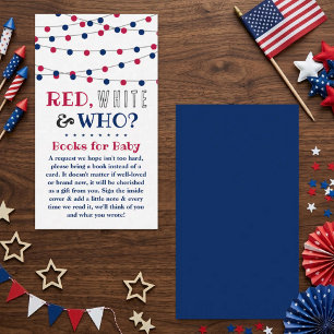 Tarjeta De Recepción Red, White & ¿Quién? Fiesta de Revelación de Géner