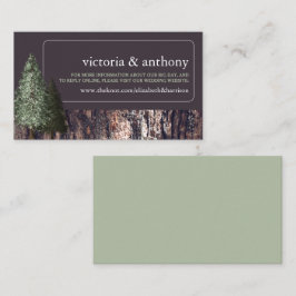 Tarjeta De Recepción Redwoods & Bark, sitio web de boda rústica