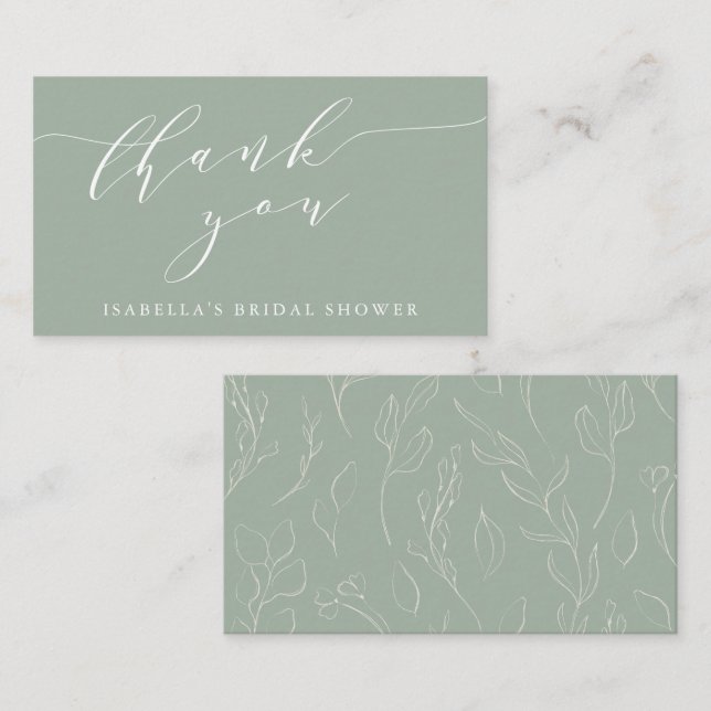 Tarjeta De Recepción Regalo de agradecimiento para despedida de soltera (Anverso / Reverso)