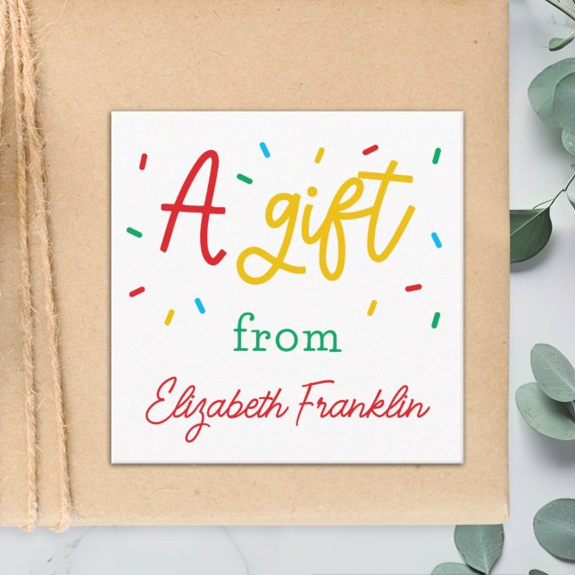 Tarjeta De Recepción Regalo de chispas de arcoiris de la familia person (Subido por el creador)