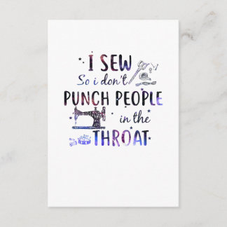 Tarjeta De Recepción Regalo de costura | Lo soplé para no golpear a la 