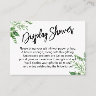 Tarjeta De Recepción Regalo de ducha de novia con pantalla de escritura