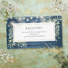 Tarjeta De Recepción Regalo de luces de cuerda rústicas para registro d