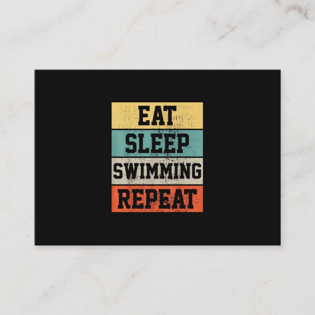 Tarjeta De Recepción Regalo De Natación En Nadador (Anverso)