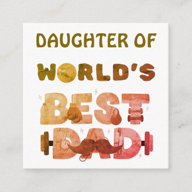 Tarjeta De Recepción Regalo de nombre personalizado para hijo o hija (Anverso)