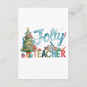 Tarjeta De Recepción Regalo para Maestro Feliz Navidad Maestro Alegre