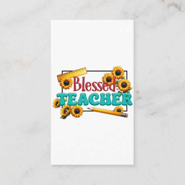 Tarjeta De Recepción Regalo para Maestro | Maestro Bendito (Anverso)