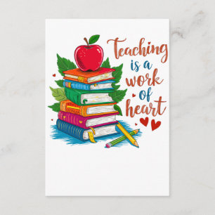 Tarjeta De Recepción Regalo para maestros Enseñar es un trabajo del c