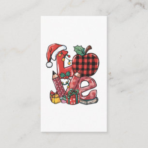 Tarjeta De Recepción Regalo para maestros Feliz Navidad Amor