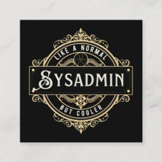 Tarjeta De Recepción Regalo para trabajo de Sysadmin - Negocio de Sysad