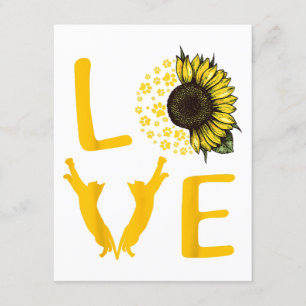 Tarjeta De Recepción Regalos De Girasol De Gato Para Gato Amante De La