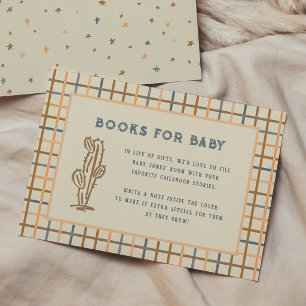 Tarjeta De Recepción Regalos para Baby Shower con libros del Oeste para