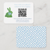 Registro Baby Shower de código QR de conejo Topiar