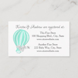 Tarjeta De Recepción Registro Baby Shower de globos aerostáticos