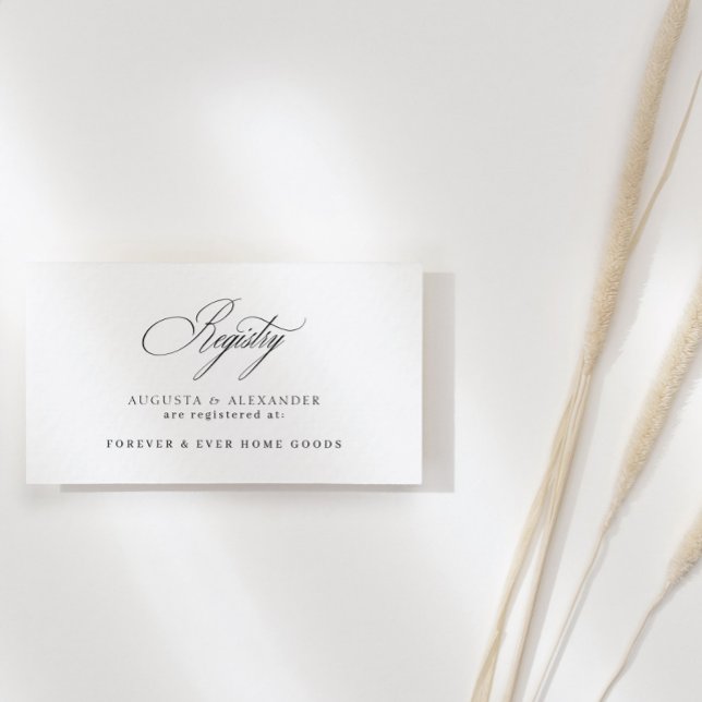 Tarjeta De Recepción Registro boda Caligrafía elegante (Subido por el creador)