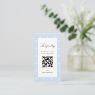 Tarjeta De Recepción Registro clásico elegante de Baby Shower Polka Dot
