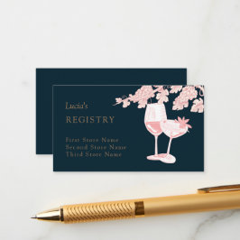 Tarjeta De Recepción Registro de Agradecimiento de Boda Retro Champagne