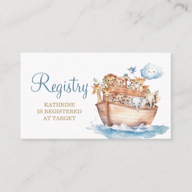 Tarjeta De Recepción Registro de Baby Shower de animales árabes de cute (Anverso)