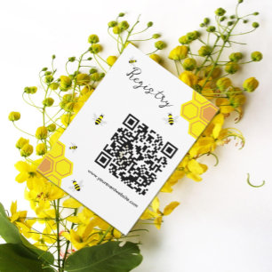 Tarjeta De Recepción Registro de Baby Shower de Bee