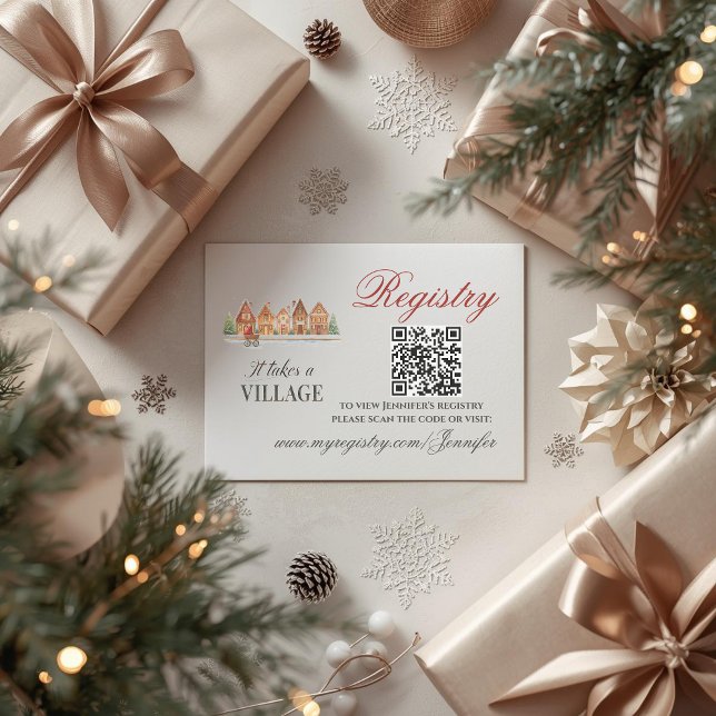 Tarjeta De Recepción Registro de Baby Shower de Casas Rústicas de Invie (Subido por el creador)