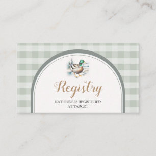 Tarjeta De Recepción Registro de Baby Shower de Sweet Little Duckling G