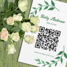 Registro de Baby Shower de verde de moda