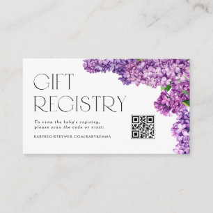Tarjeta De Recepción Registro de Baby Shower del código QR de Flores Li