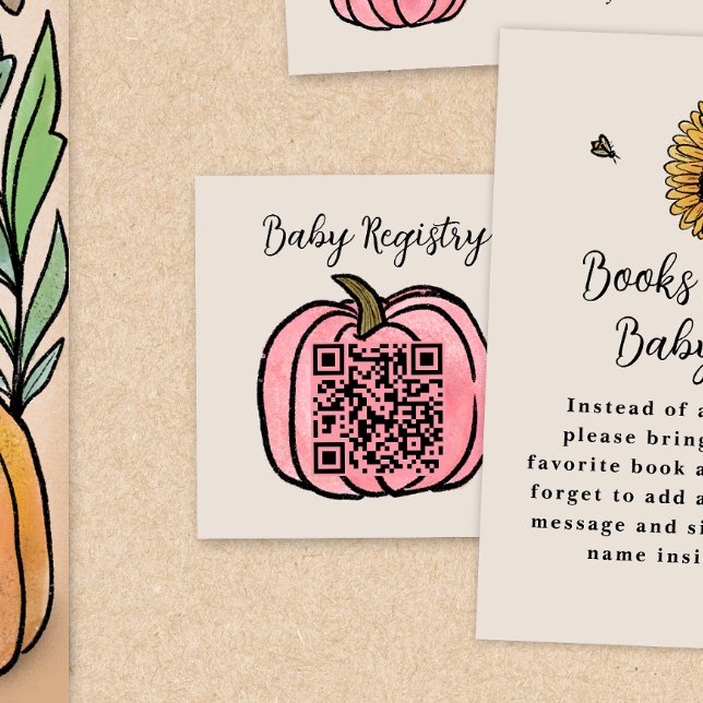 Tarjeta De Recepción Registro de Baby Shower Fall Harvest (Subido por el creador)