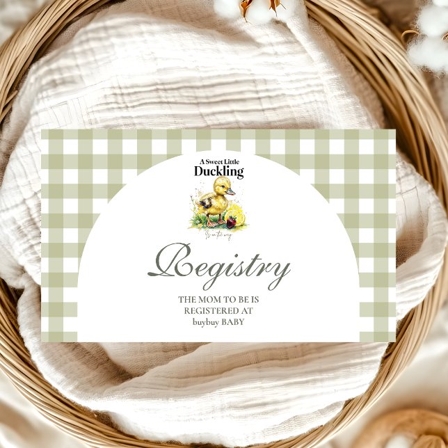 Tarjeta De Recepción Registro de Baby Shower Little Duckling (Subido por el creador)