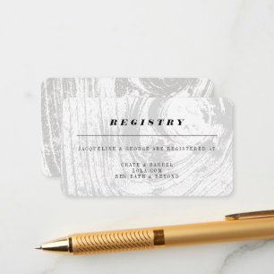 Tarjeta De Recepción Registro de Boda Clásico Blanco con Estampa de Mad