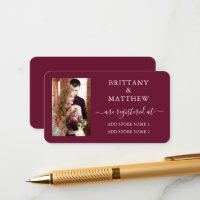 Registro de Boda con Caligrafía Moderna Foto Burgu
