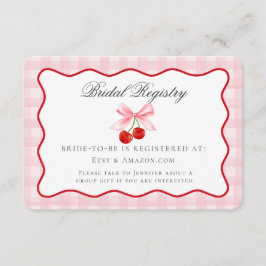 Tarjeta De Recepción Registro de Boda de Cereza Dulce Rosa Coqueta
