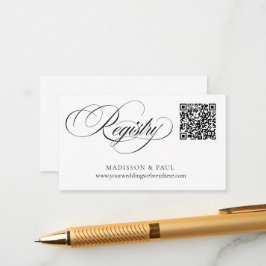 Tarjeta De Recepción Registro de Boda de código QR