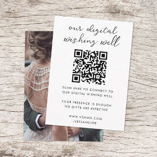 Tarjeta De Recepción Registro de Boda de código QR para cuaderno de des