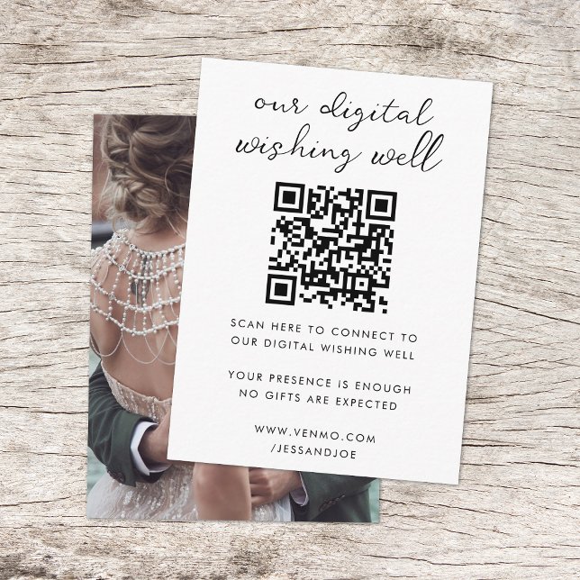 Tarjeta De Recepción Registro de Boda de código QR para cuaderno de des (Subido por el creador)