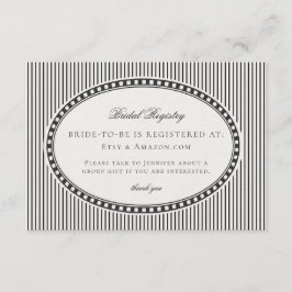 Tarjeta De Recepción Registro de Boda de Cuadros de Arlequín Negro