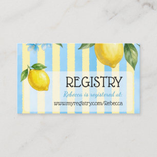 Tarjeta De Recepción Registro de Boda Floral Blue Main Squeeze