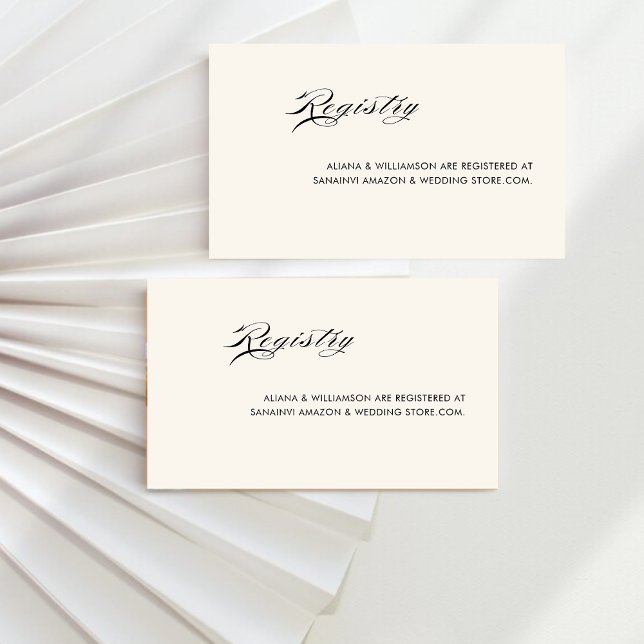 Tarjeta De Recepción Registro de boda minimalista retro negro de dinero (Subido por el creador)