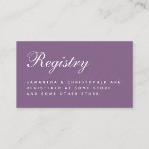 Tarjeta De Recepción Registro de Boda Polvo de Rosa Escritura Simple