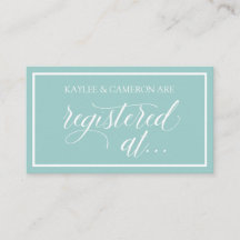 Registro de Boda-Tarjetas Registradas- Turquesa Cl