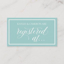 Tarjeta De Recepción Registro de Boda-Tarjetas Registradas- Turquesa Cl