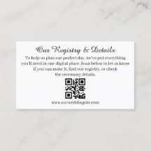 Registro de Boda y RSVP con Código QR Moderno