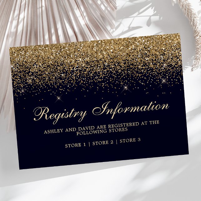 Tarjeta De Recepción Registro de Bodas azules de la Marina de Confetti  (Subido por el creador)