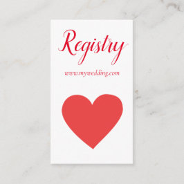 Tarjeta De Recepción Registro de Bodas de bonito