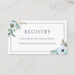 Tarjeta De Recepción Registro de Bodas de Bouquet Floral Elegante de Ac